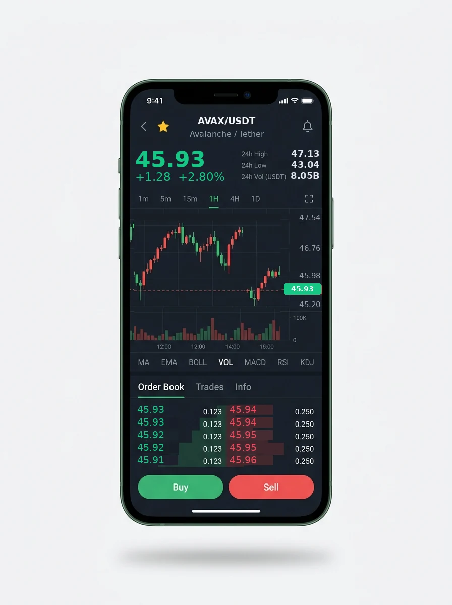 The same portfolio view on a phone screen The same portfolio view on a phone screen